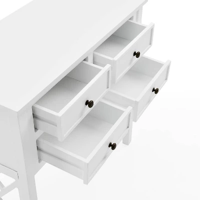 32" Middlebury Wood Console Table With 4 Drawers White - Alaterre Furniture - Image 5