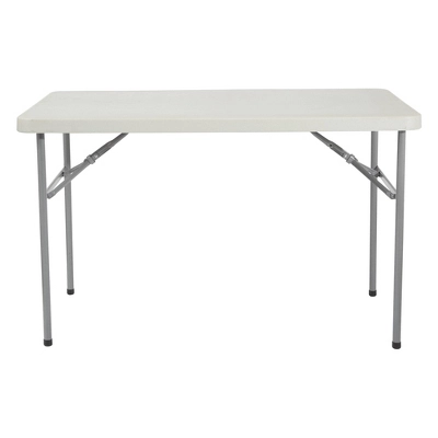4" Resin Multi Purpose Folding Table Light Gray - OSP Home Furnishings - Image 2