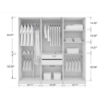 Gramercy Wardrobe Armoire Closet - Manhattan Comfort - Image 2