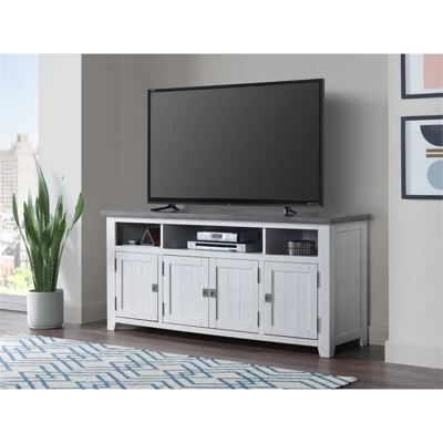 Foundry 65" TV Stand White Stain With Gray Top - Martin Svensson Home - Image 2