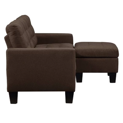 81" Earsom Sofa Brown Linen - Acme Furniture - Image 6