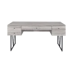 Coaster Home Furniture Analiese Industrial 4 Drawer Home Office Writing Desk, Grey Driftwood Finish