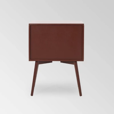 Burnett Mid Century Modern Side Table Brown - Christopher Knight Home - Image 3