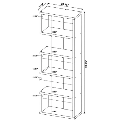 Joey 5 Shelf Bookcase Salvaged - Coaster - Image 9