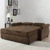 Hannah Convertible Futon Sleeper Sofa Brown - Serta