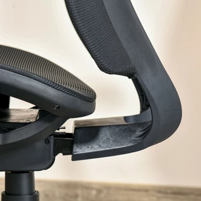 Vinsetto Ergonomic Mesh Office Chair High-Back Desk Chair With Breathable Fabric, Movable Seat, 3D Armrest, Rotatable Headrest, Black - Image 4