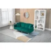 Modern Velvet Upholstered Loveseats Sofa With 2 Pillows-ModernLuxe
