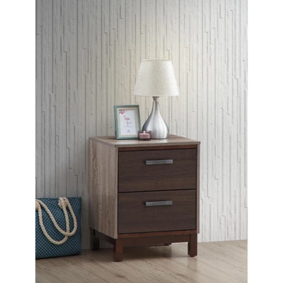 Passion Furniture Magnolia 2-Drawer Brown Nightstand (24 In. H X 15.5 In. W X 19 In. D) - Image 5