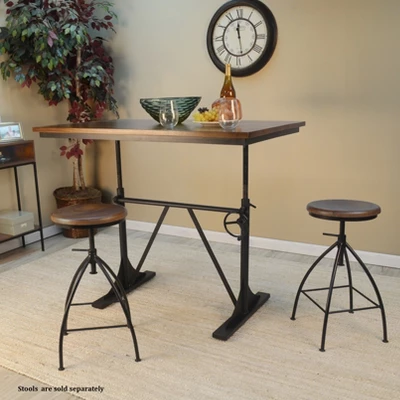 Lake Adjustable Dining Table Black - Carolina Chair & Table - Image 5