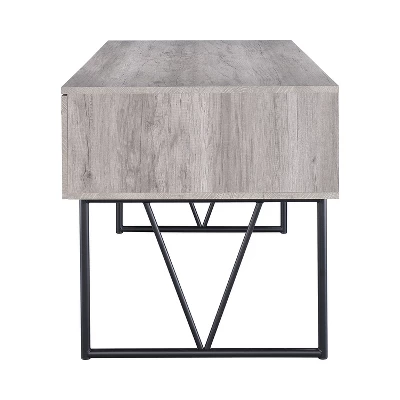 Coaster Home Furniture Analiese Industrial 4 Drawer Home Office Writing Desk, Grey Driftwood Finish - Image 2