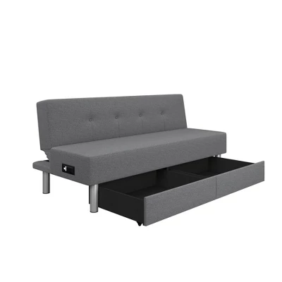 Wilton Dream Convertible Futon Sofa Bed Charcoal - Serta - Image 8
