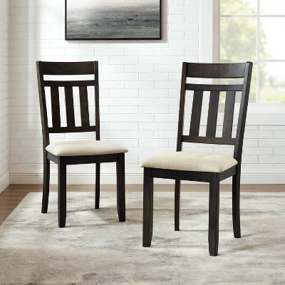 Set Of 2 Hayden Slat Back Dining Chairs Slate - Crosley - Image 2