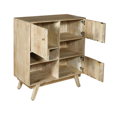 Britt 3 Door Tall Cabinet Natural Brown - Treasure Trove Accents - Image 2