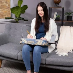 Sofia + Sam Multi-tasking Memory Foam Lap Desk With Tropical Grey Pattern