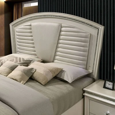 3pc California King Granite Bedroom Set With Nightstand And Chest Pearl White - HOMES: Inside + Out - Image 8