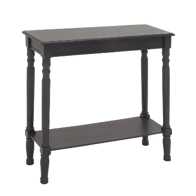 Traditional Wood Console Table Black - Olivia & May - Image 4