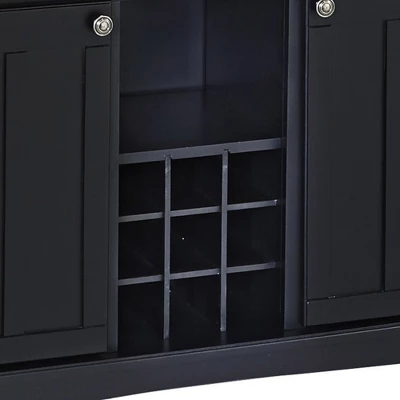 Buffet With 2 Door Hutch Wood/Black/Cherry - Home Styles - Image 4