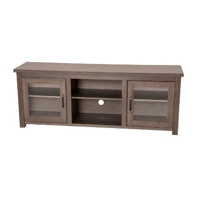 Traditional Full Glass Door TV Stand For TVs Up To 80" - Merrick Lane - Image 2