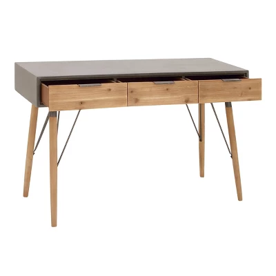 Modern Console Table With Drawers Brown - Olivia & May - Image 3
