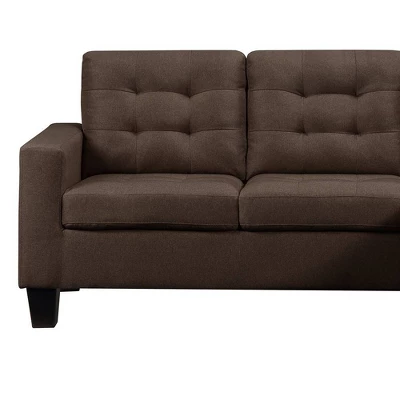 81" Earsom Sofa Brown Linen - Acme Furniture - Image 5