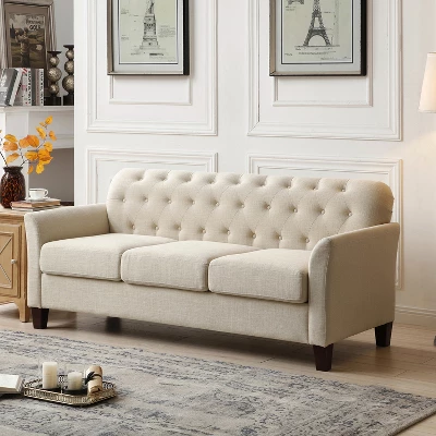 Hilda 73"Wide Living Room Sofa With Flared Arms | ARTFUL LIVING DESIGN - Image 12