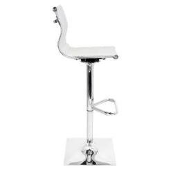 Adjustable 25"-32" Barstool White - LumiSource