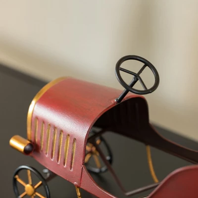 Vintiquewise Metal Figurine Car Shaped Vintage Wine Single Bottle Holder Stand Rack - Image 5