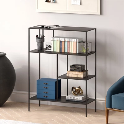 48" Tall Black Bronze Bookcase - Henn&Hart - Image 8