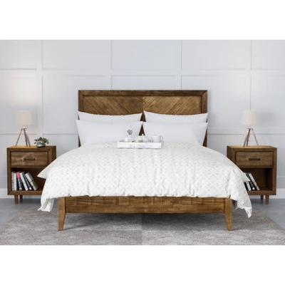 3pc Aurora Mid-Century Bedroom Set Gray - Abbyson Living