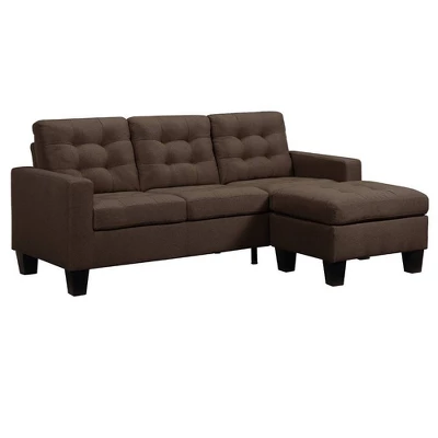 81" Earsom Sofa Brown Linen - Acme Furniture - Image 2
