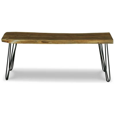Haileeten Accent Bench Black/Gray/Brown/Beige - Signature Design By Ashley - Image 4