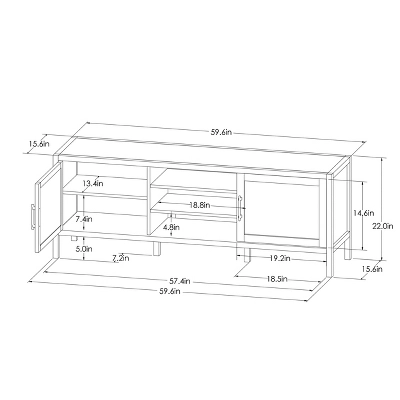Warwick TV Stand For TVs Up To 69" With Storage - Threshold™ - Image 5
