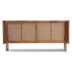 Rina Wood Wrap Around Headboard Ash Walnut - Baxton Studio