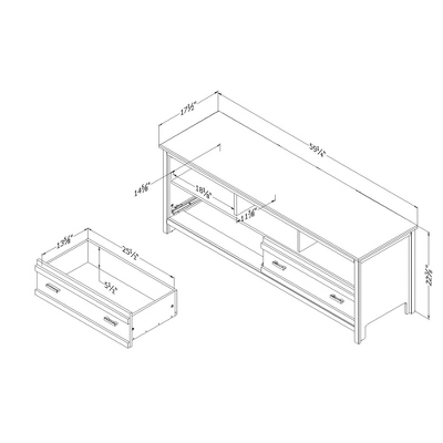 Exhibit TV Stand For TVs Up To 60'' - South Shore - Image 6