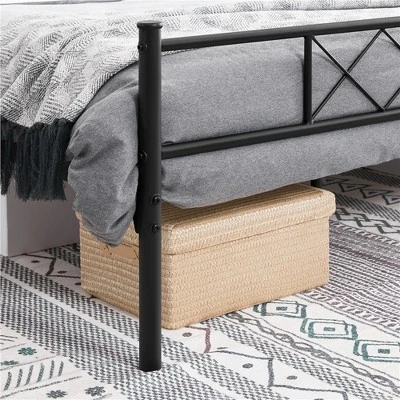 Yaheetech Simple Metal Bed Frame With Headboard&Footboard Slatted Bed Base - Image 3