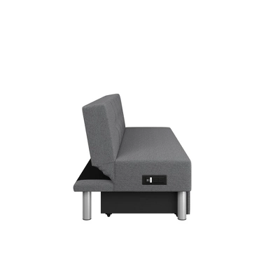 Wilton Dream Convertible Futon Sofa Bed Charcoal - Serta - Image 5
