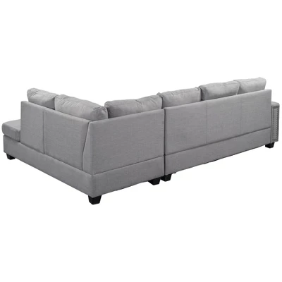 108" Reversible L-Shape Sectional Sofa Couch With Storage Ottoman-ModernLuxe - Image 7
