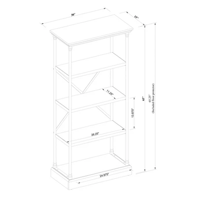 65" Conway Cast Iron Bookshelf Gray - Threshold™ - Image 5