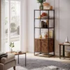 HOMCOM Shelves For Storage, Cabinet Bookcase With 3 Open Shelf, Tall Organizer Multifunctional Rack For Living Room