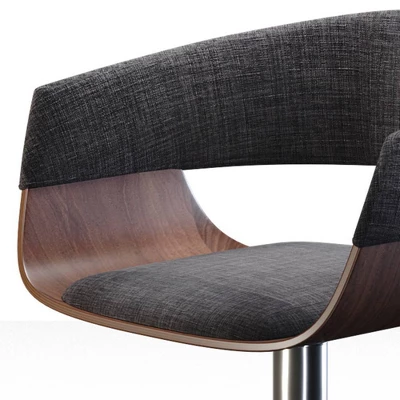 Calina Adjustable Swivel Barstool Charcoal Gray - WyndenHall - Image 3