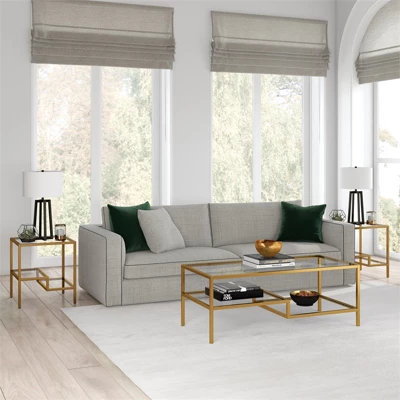 Metal Contemporary Side Table In Gold - Henn&Hart - Image 7