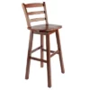 Scalera Ladder Back Swivel Seat Counter Height Barstool Walnut - Winsome