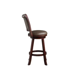 Bridgeport Swivel Barstool Brown - H2O Furnishings