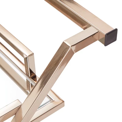 Rosanne Champagne Bar Cart Gold - Inspire Q - Image 7