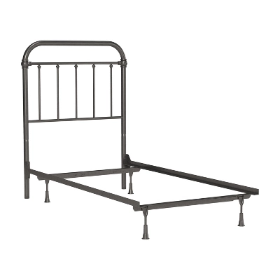 Twin Kirkland Metal Headboard With Frame Aged Pewter - Hillsdale Furniture - Image 8