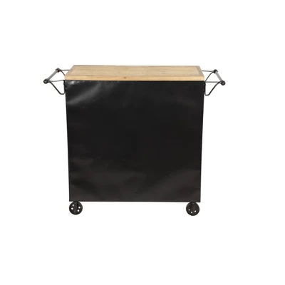 Industrial Rolling Cart Black - Olivia & May - Image 18