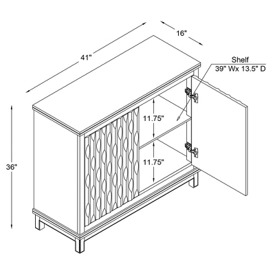 Seaton Carved Cabinet Cream - Linon - Image 13