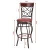 Tangkula 2PCS Bar Stools Dining Kitchen Pub Chair