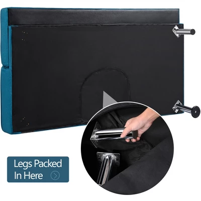 Yaheetech Modern Fabric Convertible Futon Sofa Bed With USB Ports - Image 6