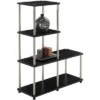41.75" Designs2Go 4 Tier Multi Shelf L Bookshelf - Breighton Home
